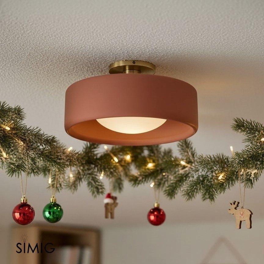 Cerova Elegant Round Porcelain Flush Mount Ceiling Light T165