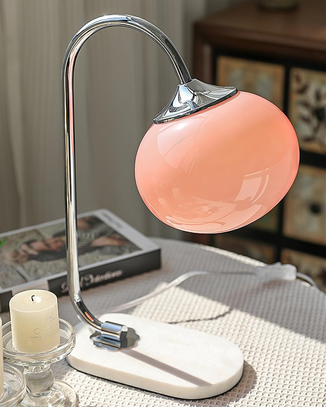 Scandinavian Cream Ball Table Lamp For Living Room M454