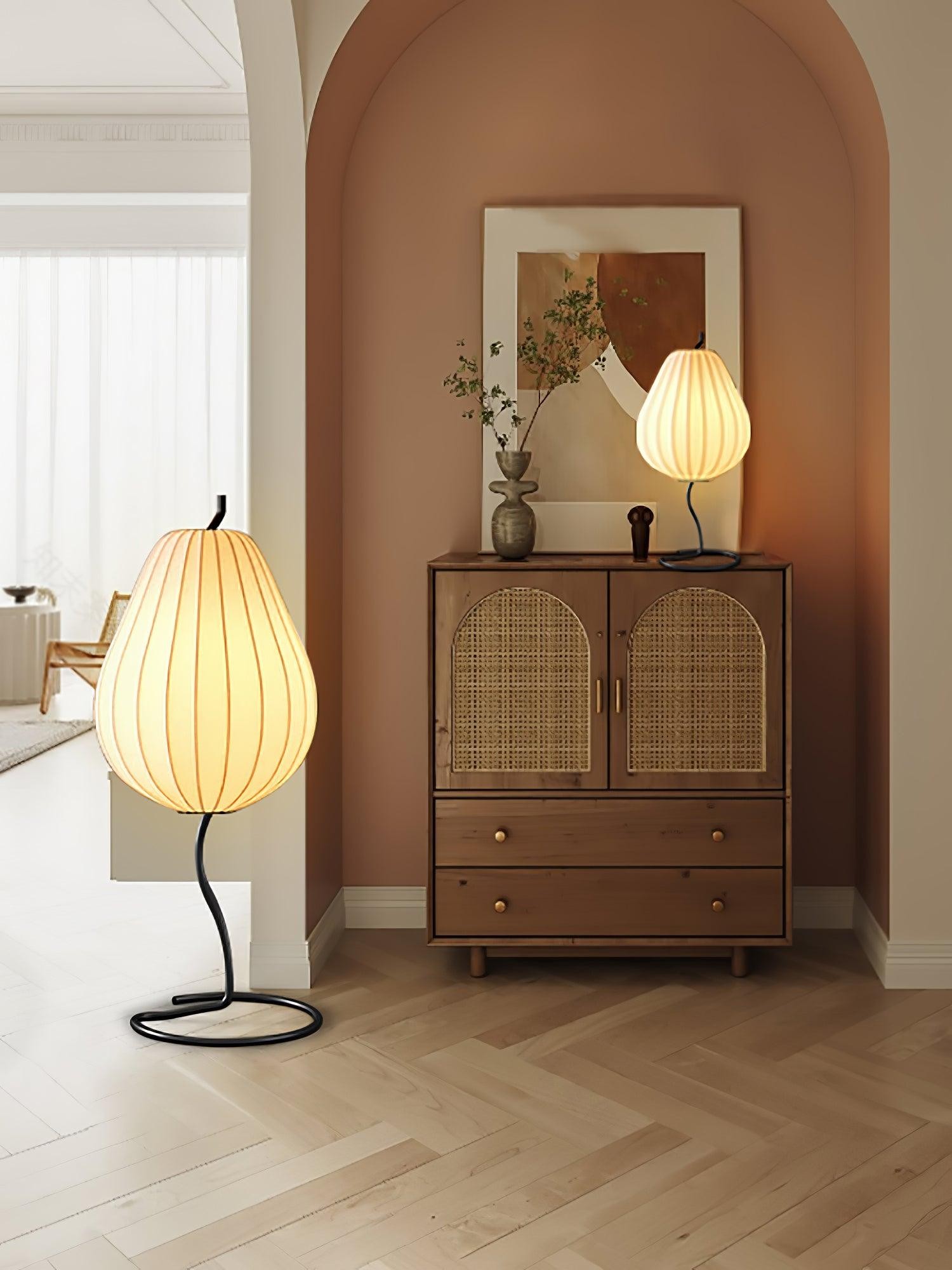 Pear-shaped Shite Floor Lamp Suitable For Living Room M35