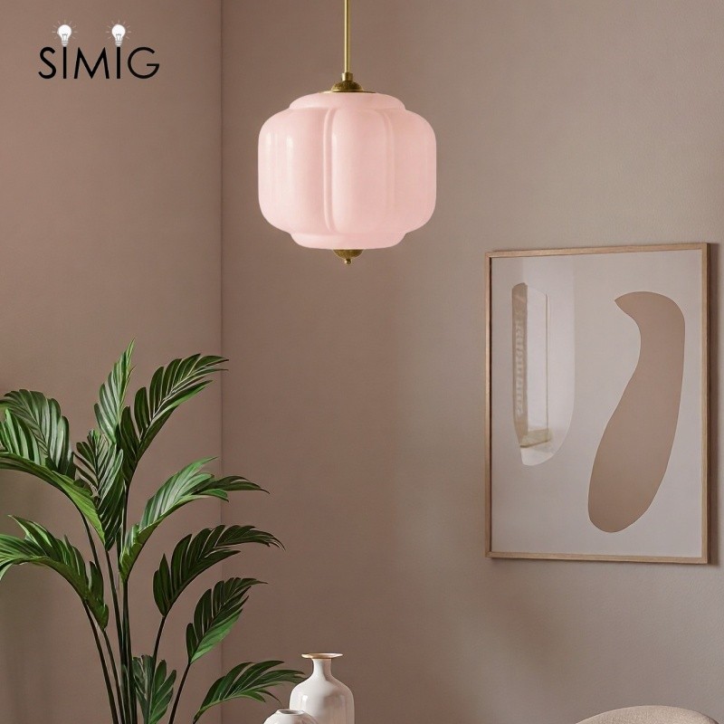 Vintage Cream Glass Pendant Light – Eloise Retro Chandelier S195