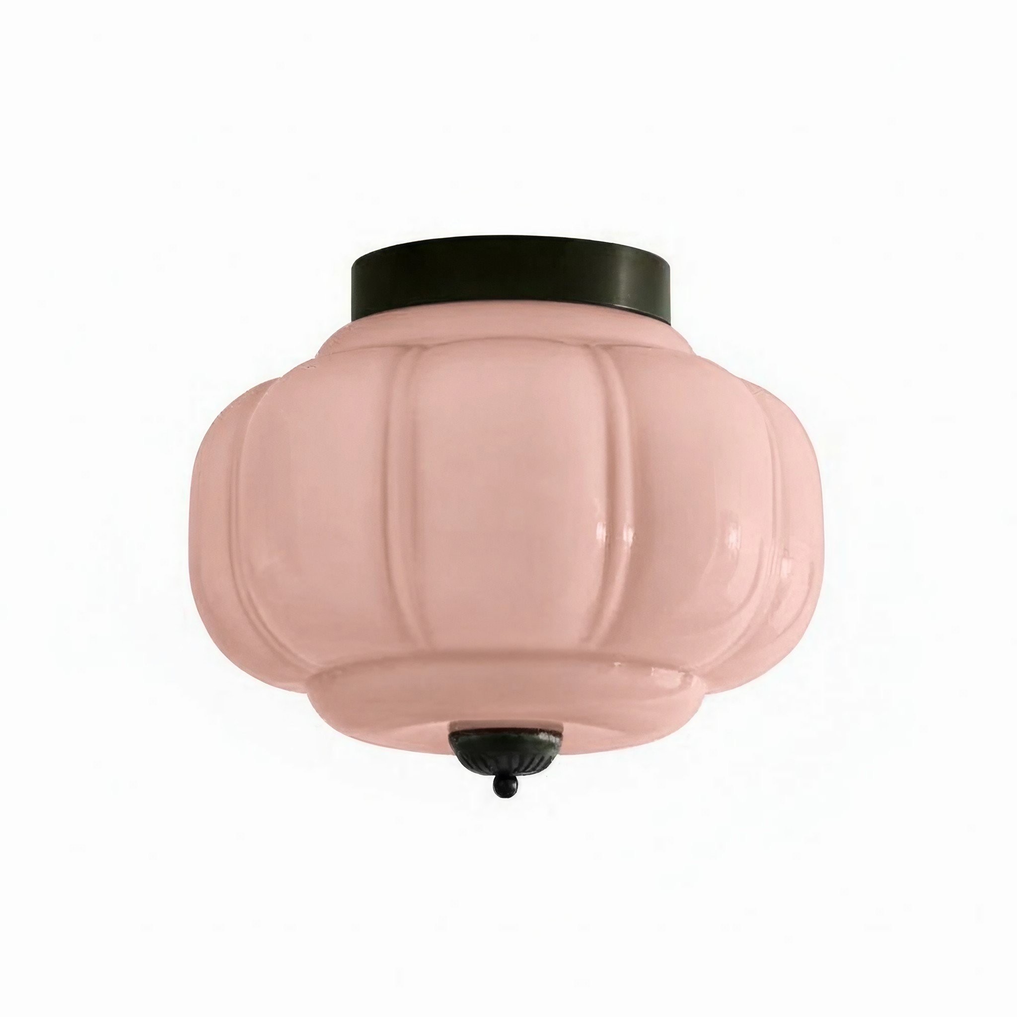 Vintage Eloise Milk Glass Flush Mount Ceiling Light - Vintage Charm Soft Glow T287