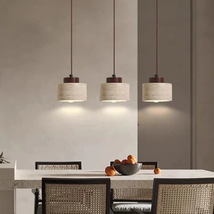 Nordic Travertine Clear Minimalist Pendant Light D914