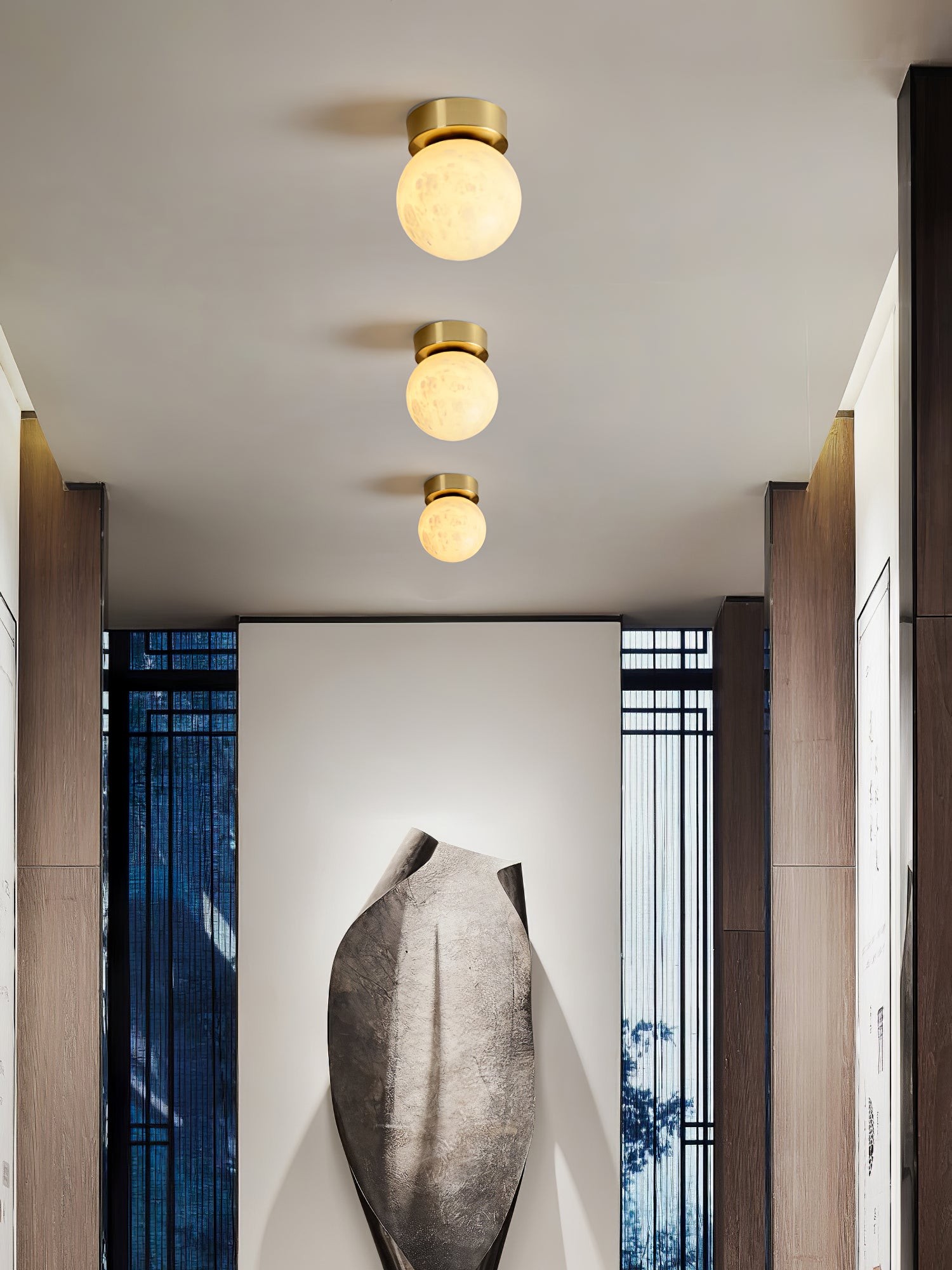Moon Alabaster Ceiling Lamp M538