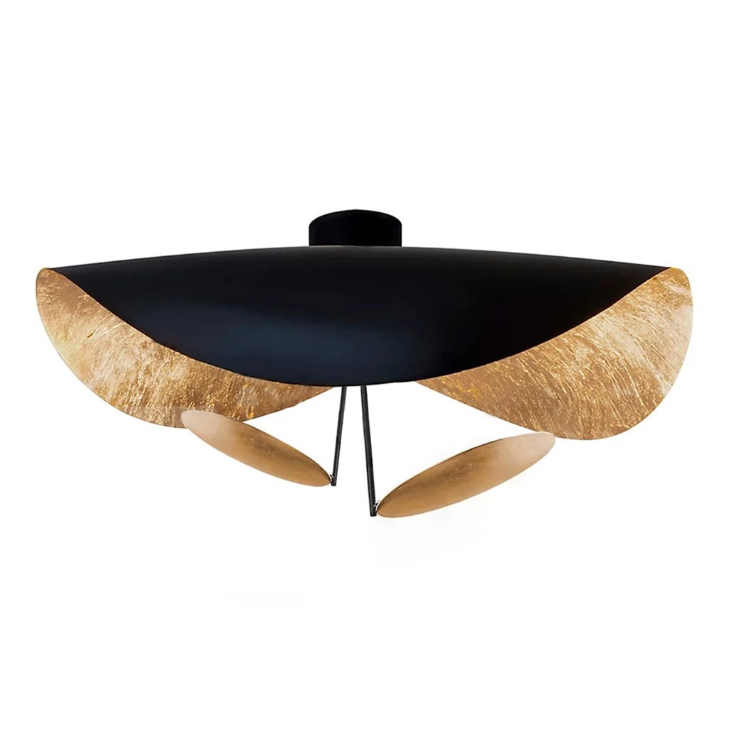 Modern Foil Curved Metal LED Pendant / Ceiling light for Bedroom