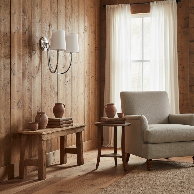 Roven Modern Double Wall Sconce with Curved Arms and Fabric Shades - Classic Accent Lighting for Bedroom T657