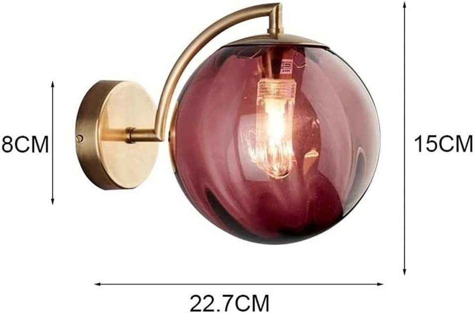 Modern Glass Multi-Color Spherical Gold Lamp Pole Wall Lamp M136