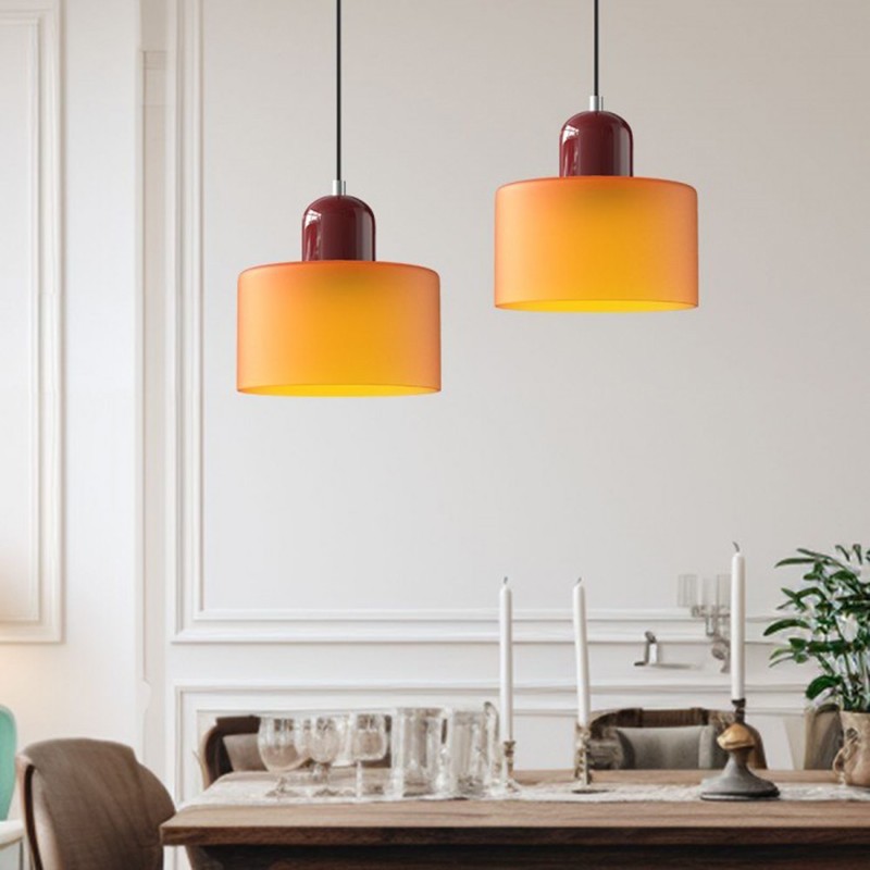 Nordic Morandi Cylinder Glass Pendant Lamp S101