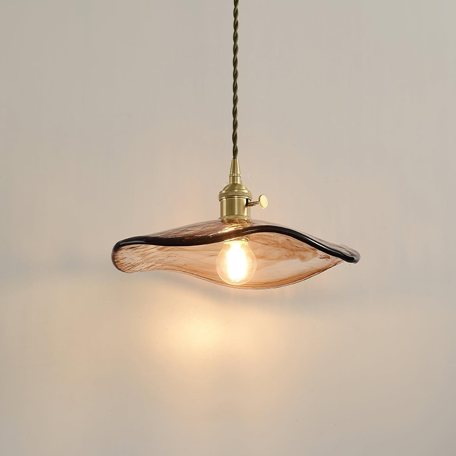 Flower Petal Glass Pendant Light M474