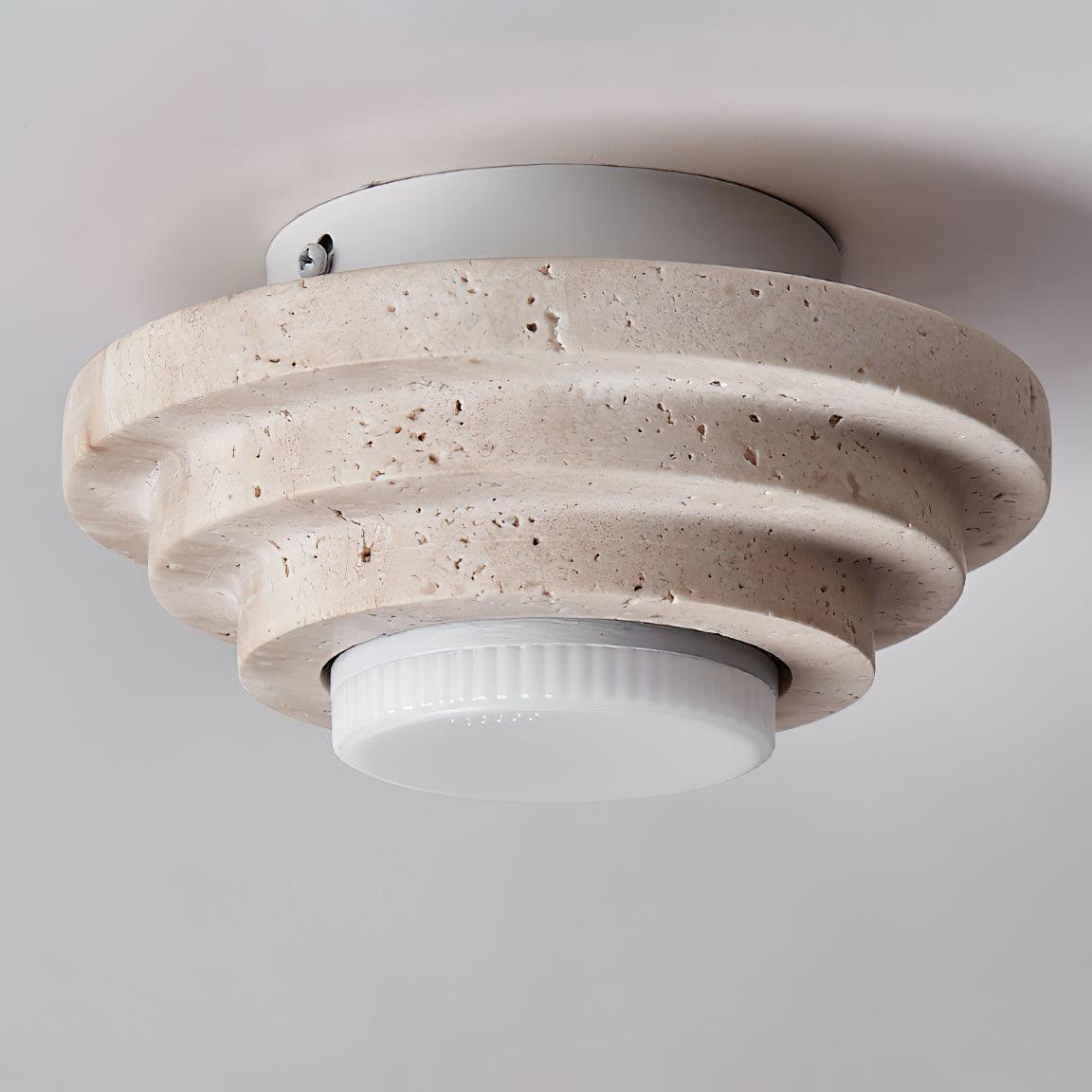 Aperture Travertine Ceiling Light D895