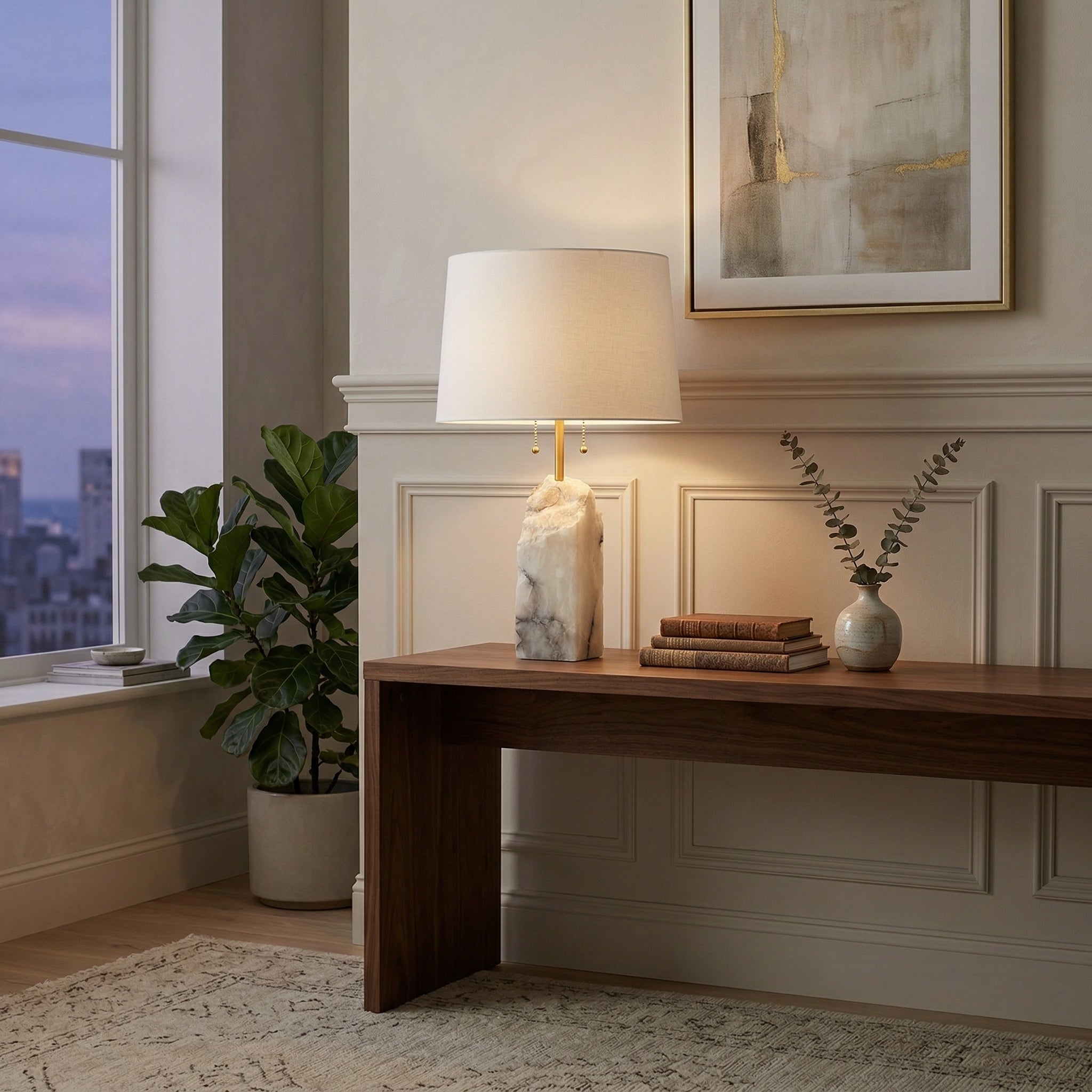 Raw Alabaster Table Lamp D502