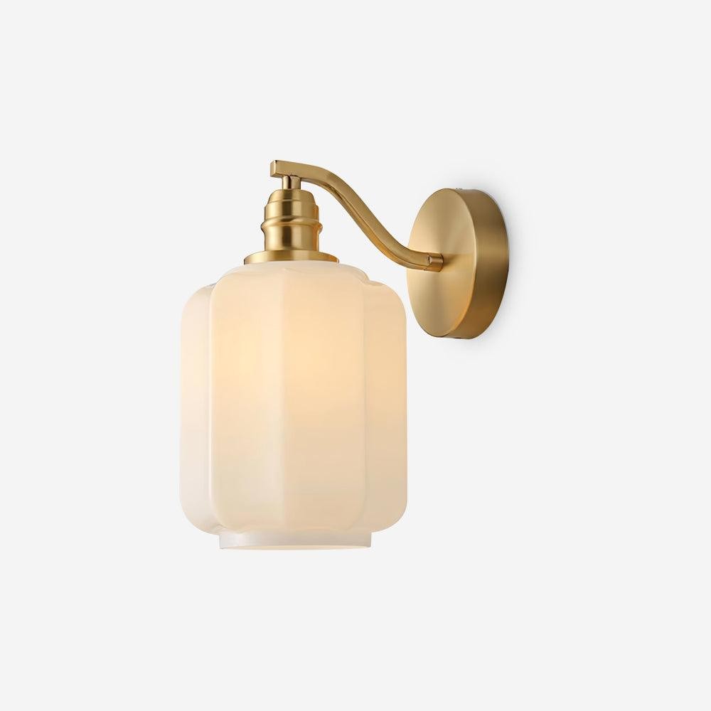 Retro Brass and Glass Wall Lamp M253