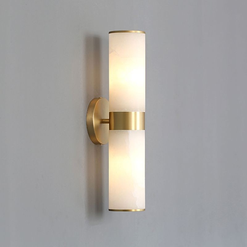 Modern Double Head Metal Brass Stone Vanity Wall Lamp M167