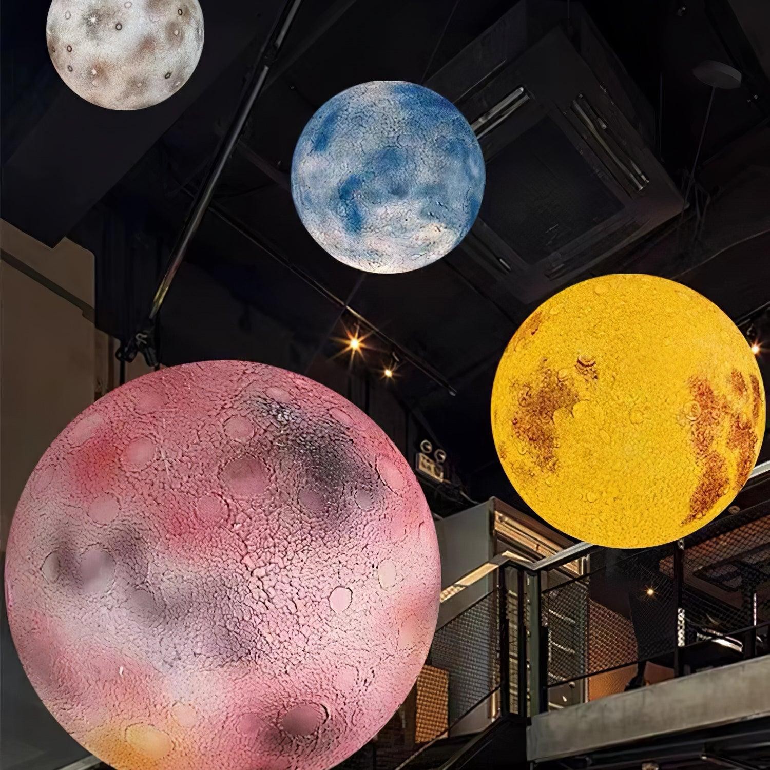 Planetary White Moon Chandelier Suitable For Living Room M98