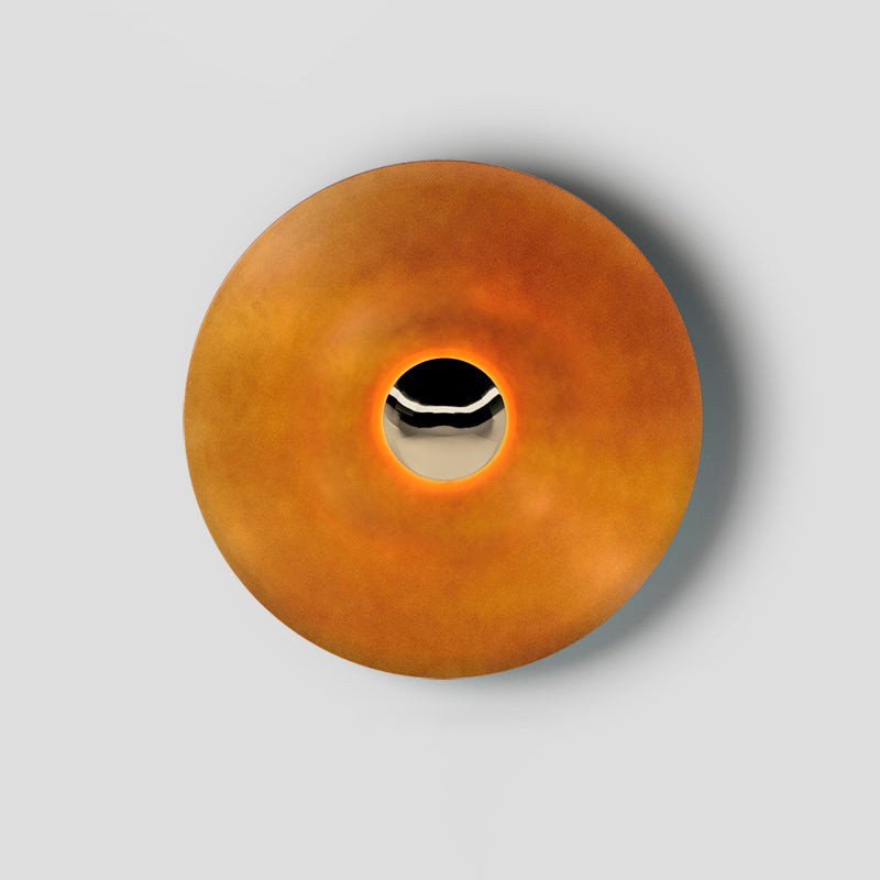 Simplicity Round Ginger Glow Wall Light S188