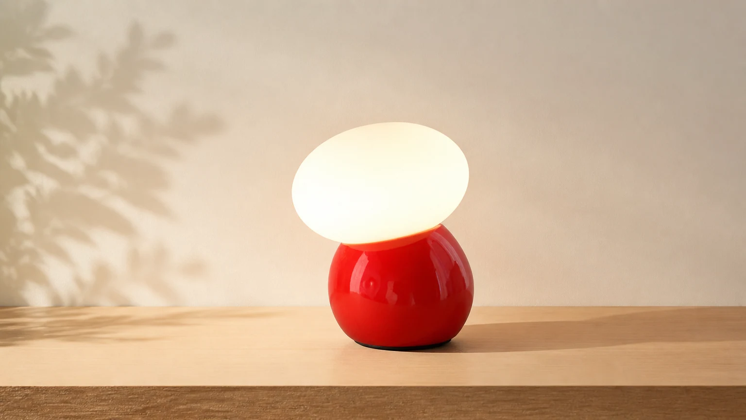 Nowoczesna lampa stołowa Grzyb w kremowym stylu M325 w ciepłej oprawie stołowej