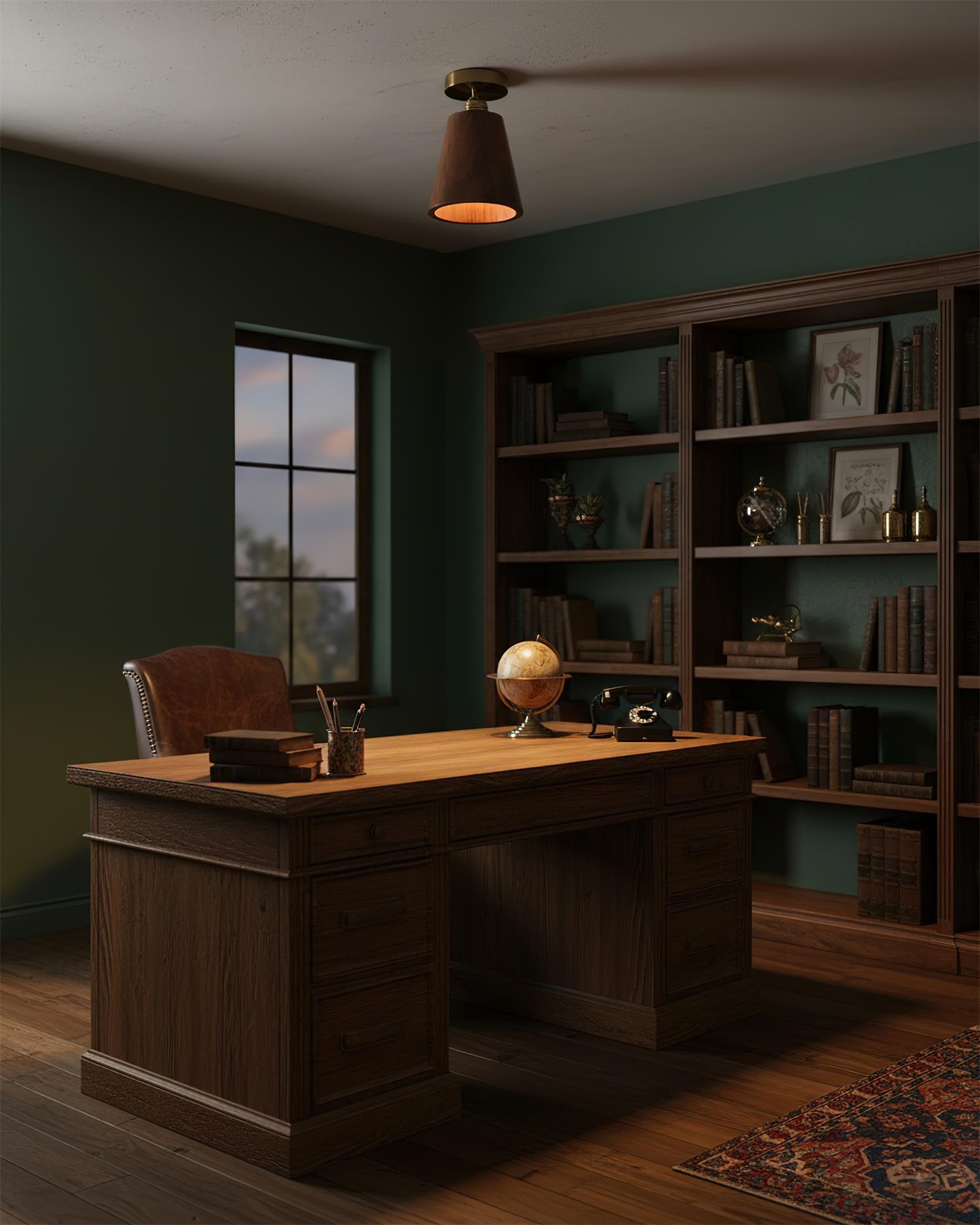 Collar Wood Ceiling Lamp D235