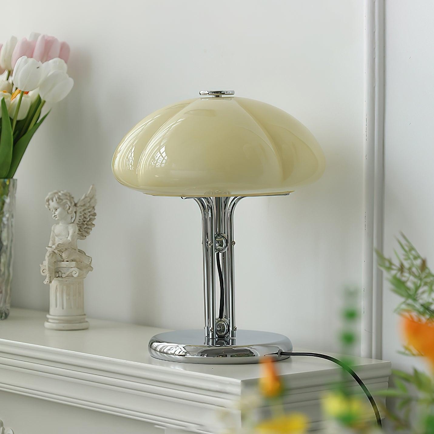 High-Grade Bedroom Bedside Mushroom Glass Table Lamp M277