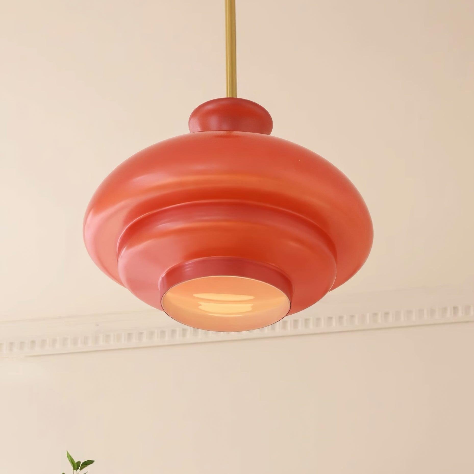 HaloVita Decorative Pendant Lamp - Minimalist Metal and Glass Pendant for Living Areas T575