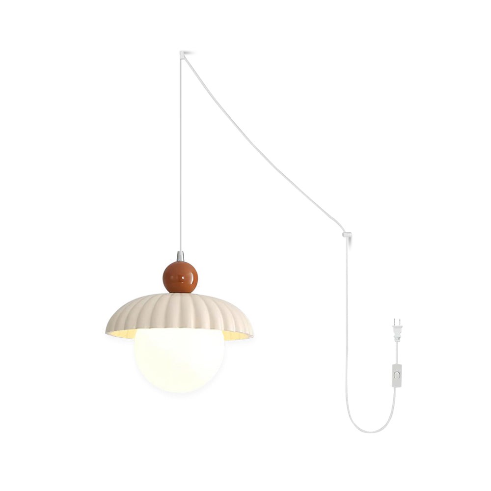 Creative Spherical Straw Hat Vertical Line Pendant Lamp M292