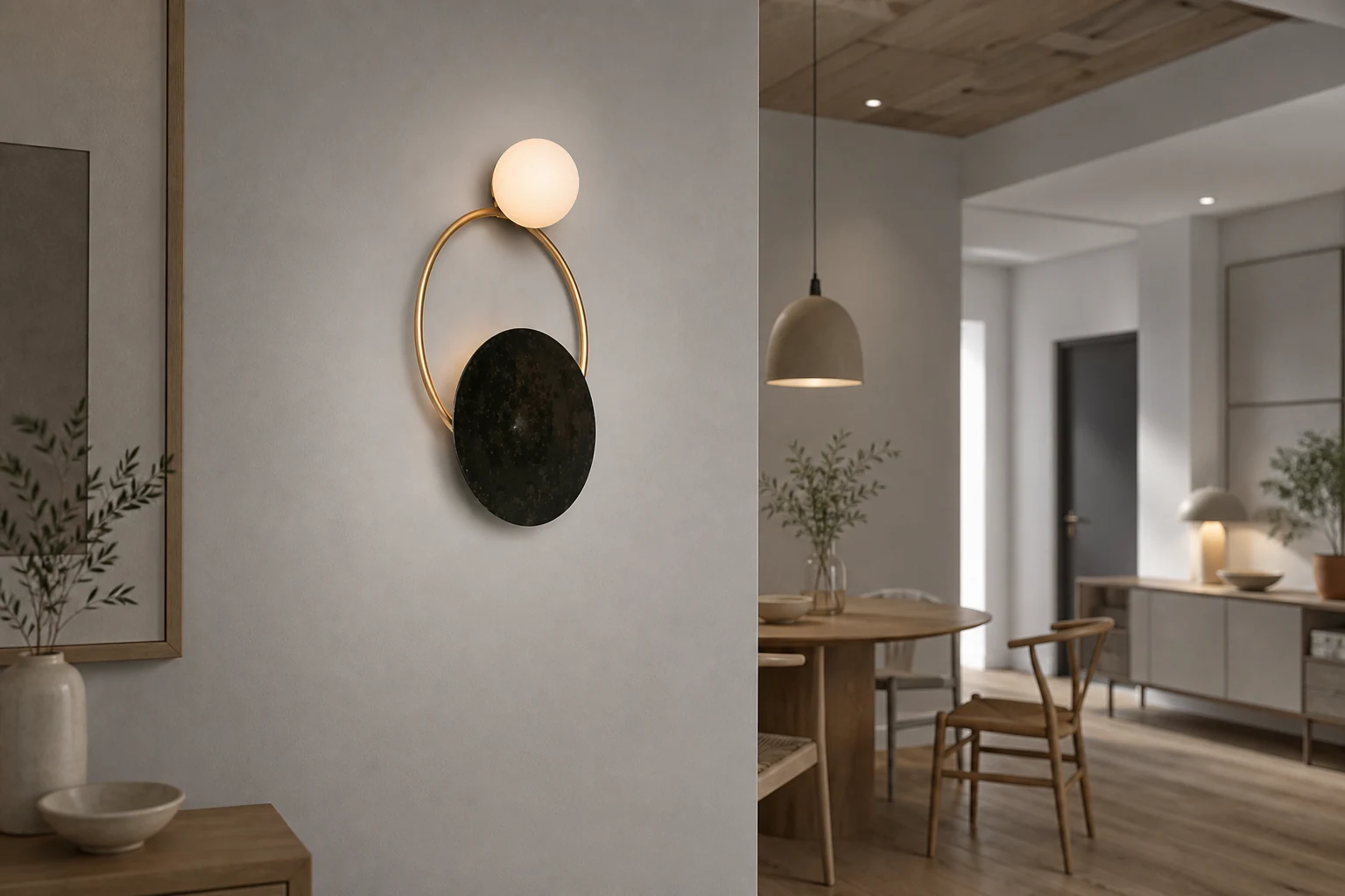 GRISK Luxe Wall Lamp in a lifestyle wall-lighting scene