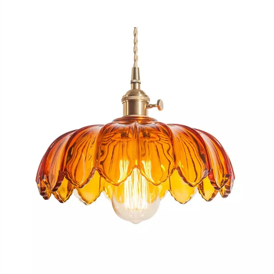 Retro Petal Glass Pendant Light S89