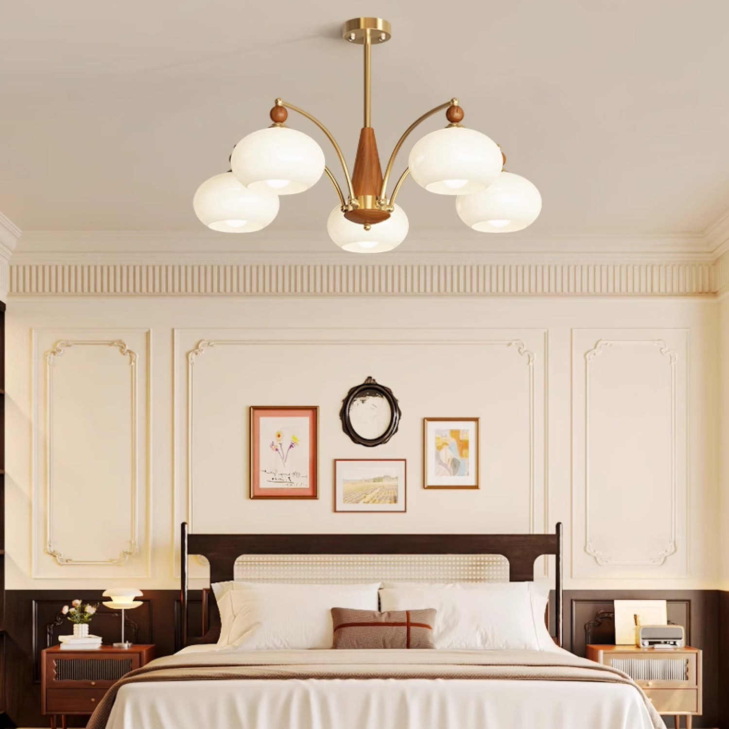 Vintage Multihead Persimmon Chandelier M431
