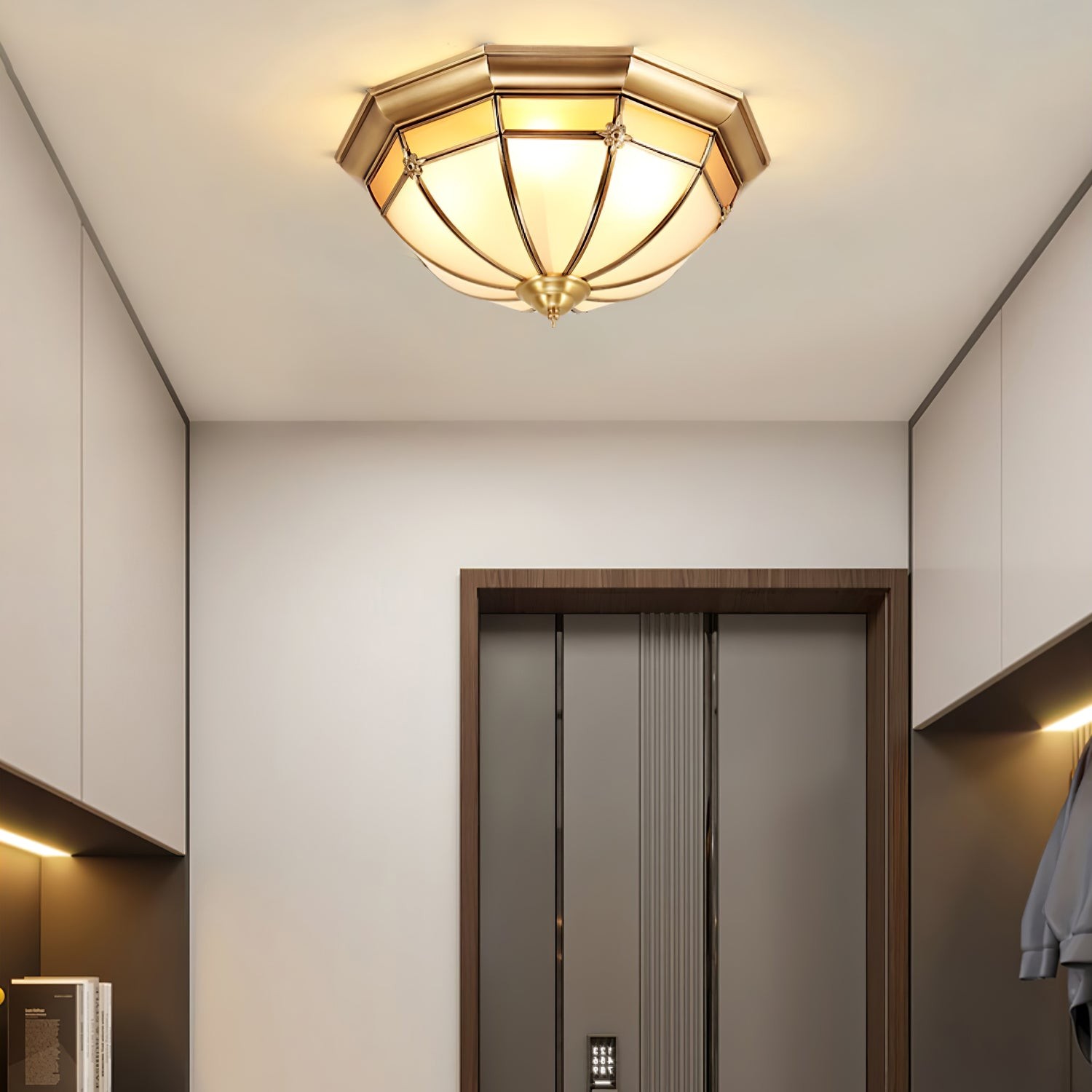 Dome Brass Flush Ceiling Lamp M563