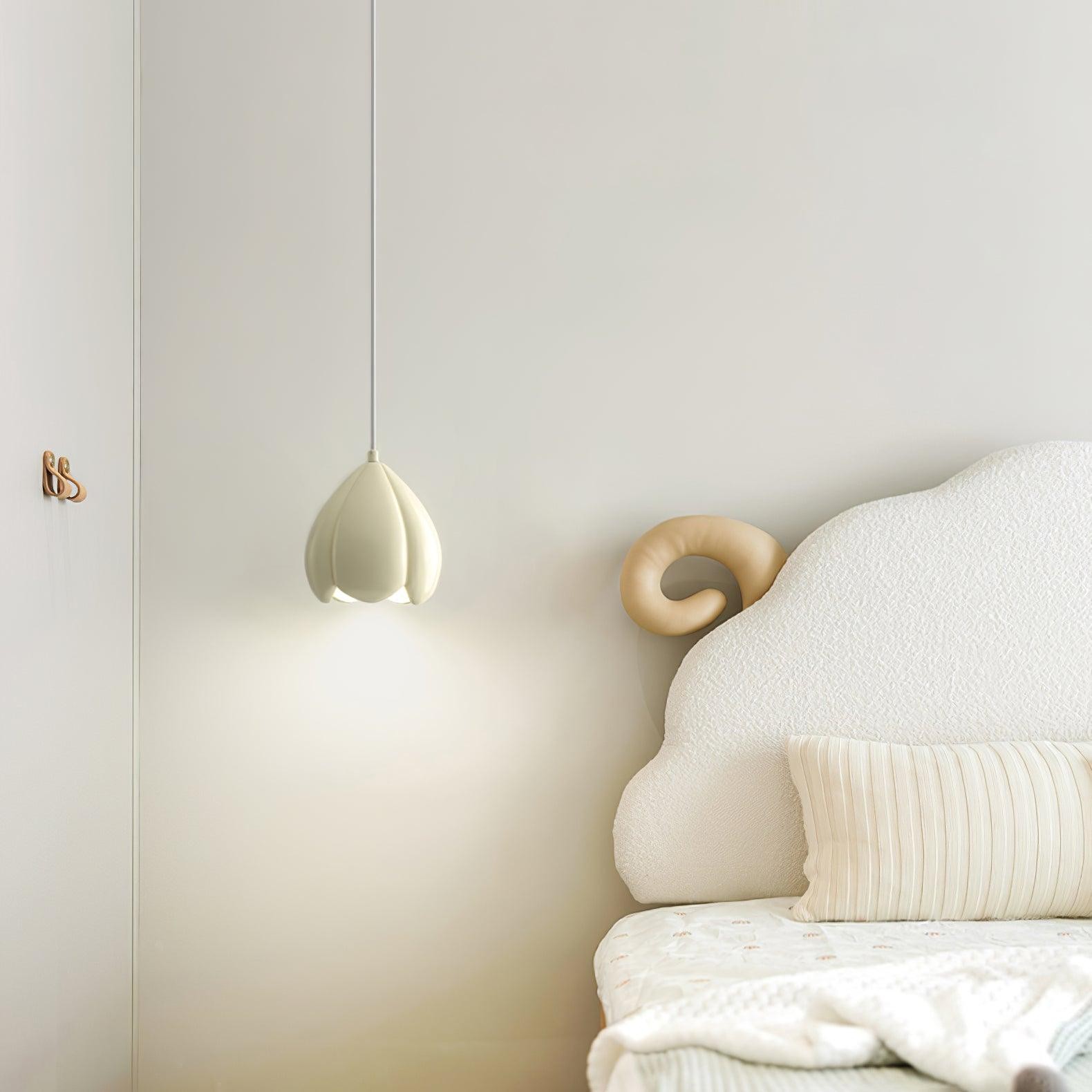 Cream Color Resin Pod Pendant Lamp M475