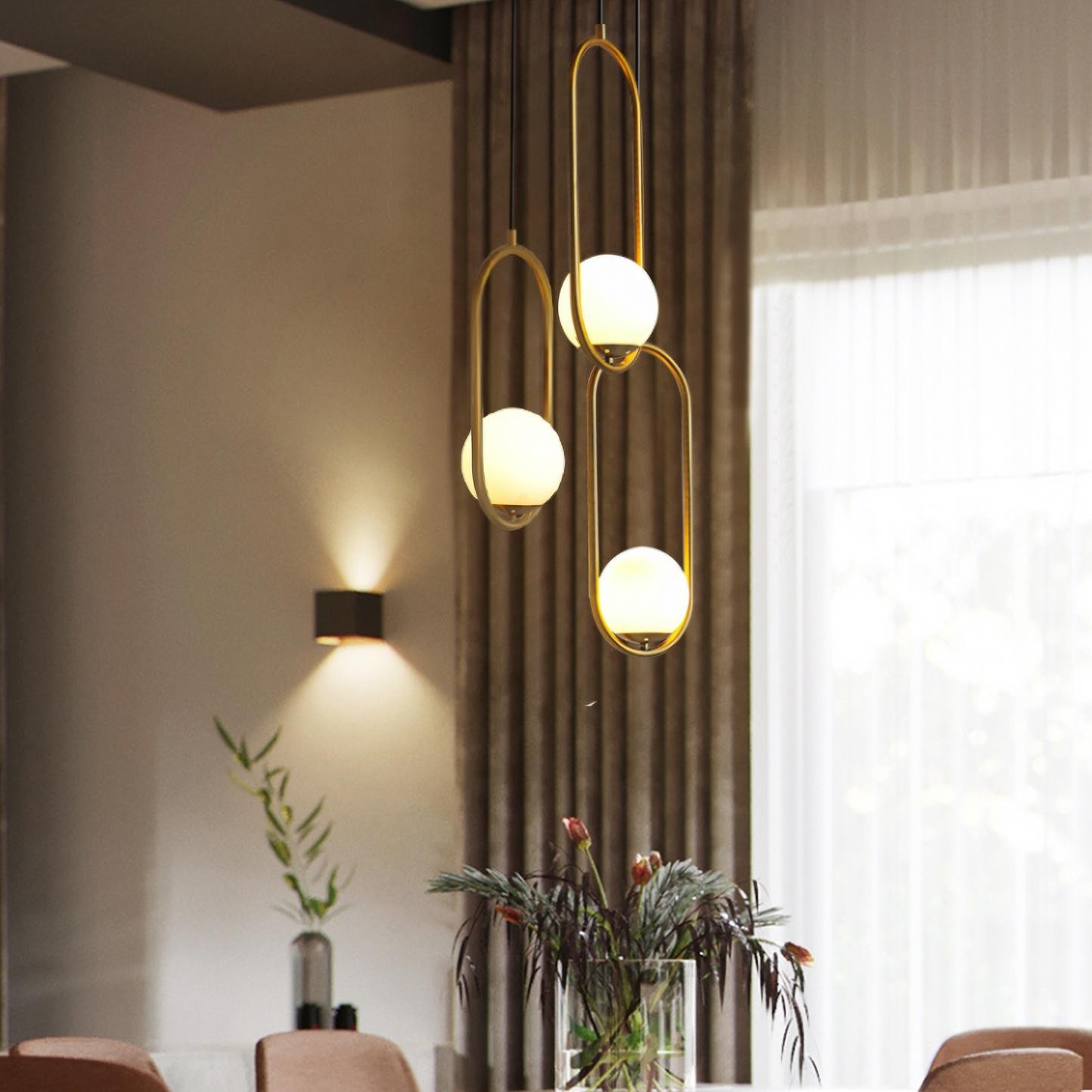 Modern Geometric Metal Pendant Light