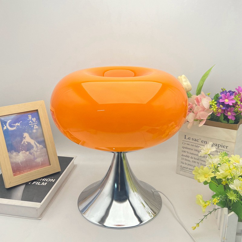 Bauhaus Apple Shaped Glass Led Table Lamp S137