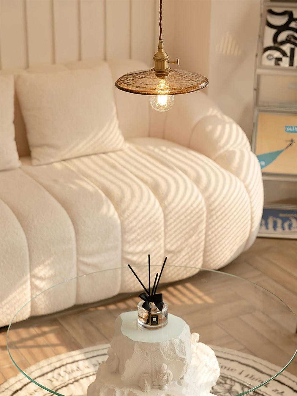 Brass Vintage Clear Glass Pendant Light M34