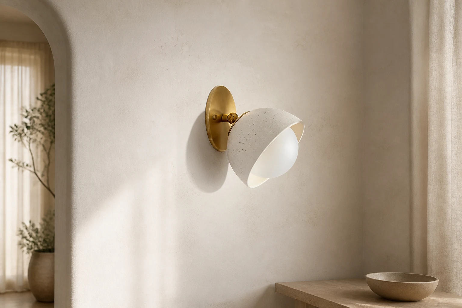 Kinkiet Terra Surface D670 w uzupełniającej scenie wnętrza lifestylowej