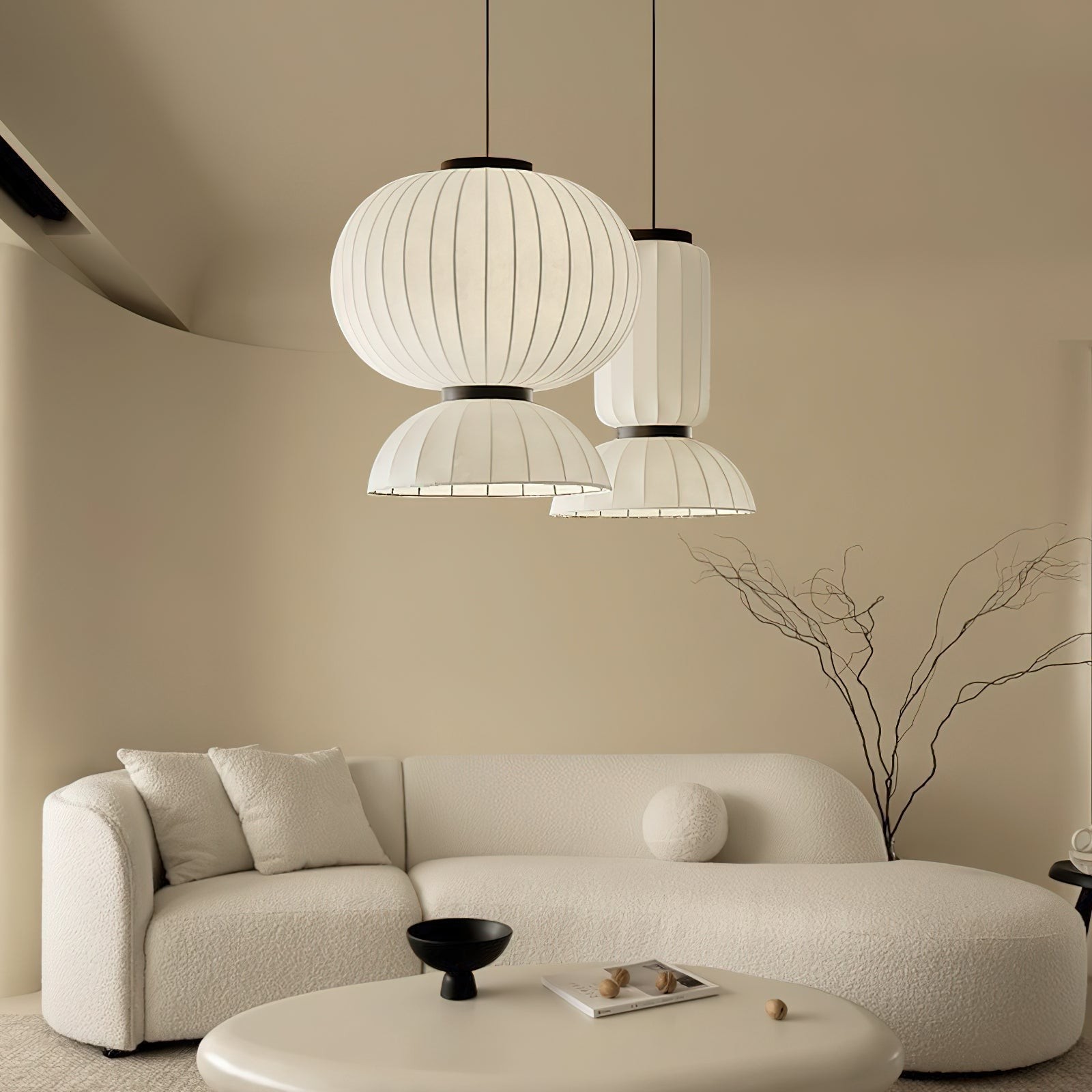 Mulberry Silk Lantern Pendant Light M536