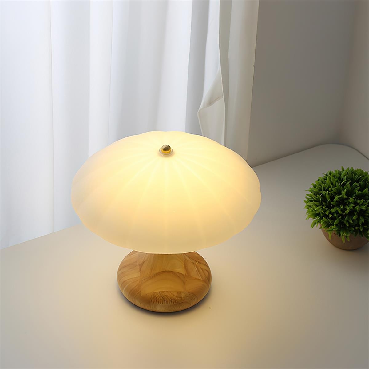 Mushroom Shape Curved Table Lamp M191