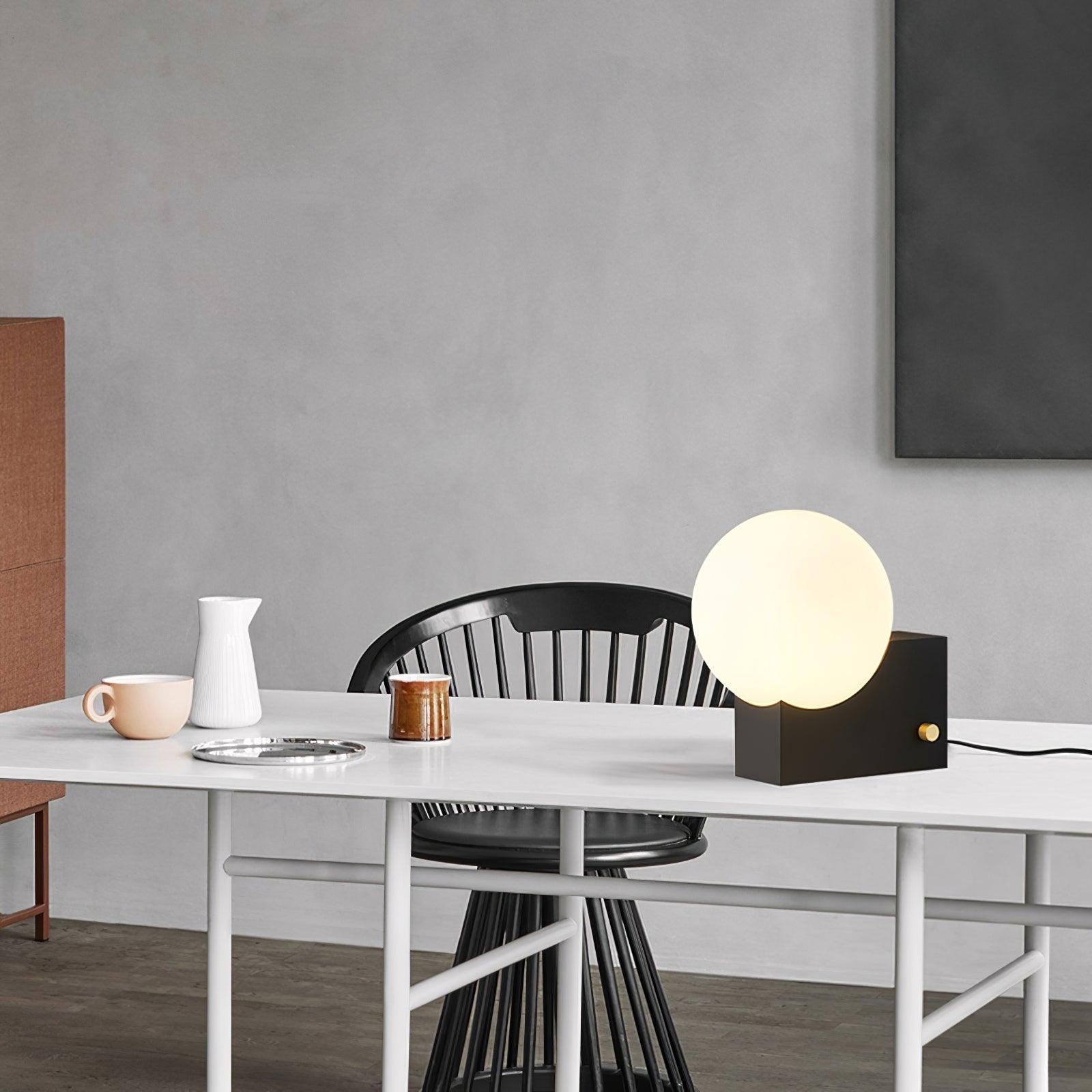 Geometric Lamp Base Glass Globe Table Lamp M467