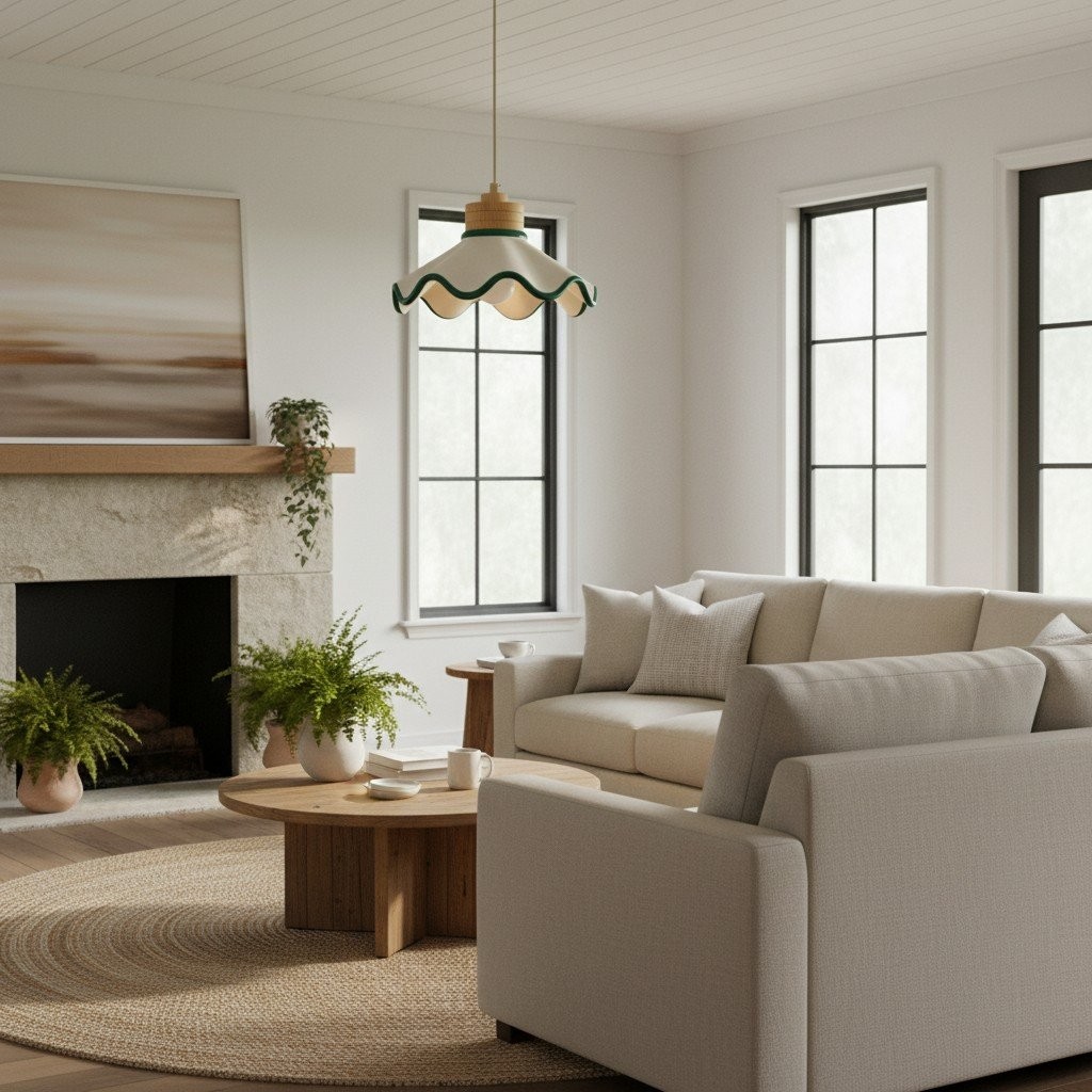 Moliro Scalloped Pendant Light - Modern Wavy Lighting for Dining Room T515
