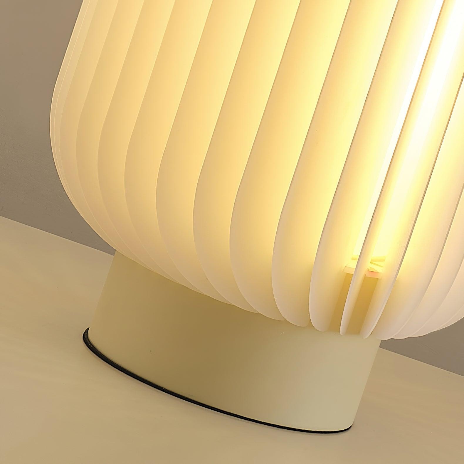 Round Translucent Pleated Table Lamp Suitable For Living Room M32