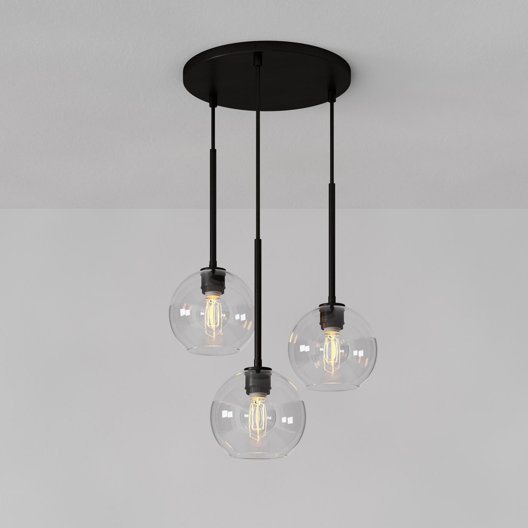 Selvion Minimalist Crystal Chandelier - Handcrafted Glass Sculptural Lighting Fixture T150