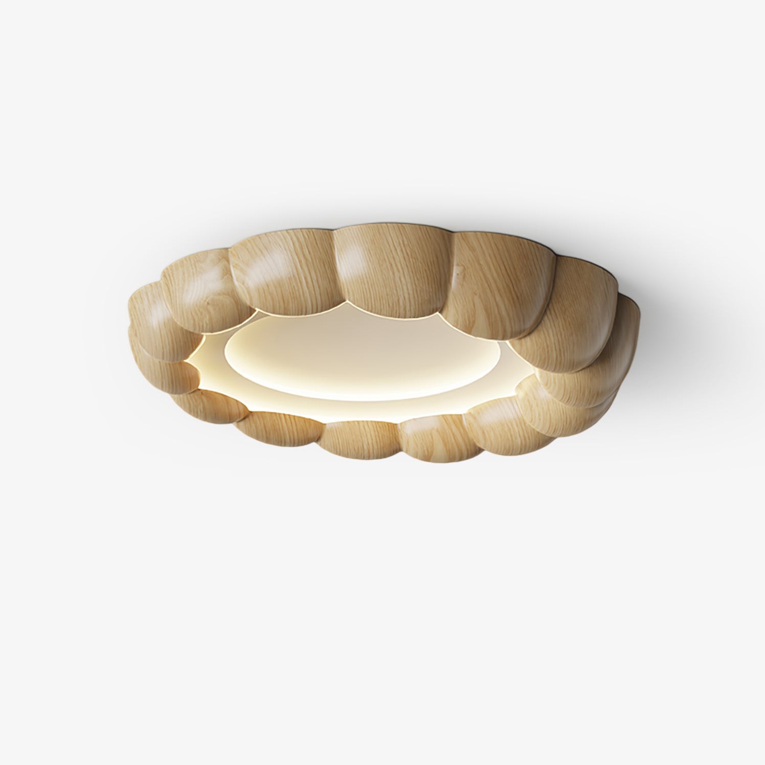 Faux Wood Ripple Ceiling Lamp M559