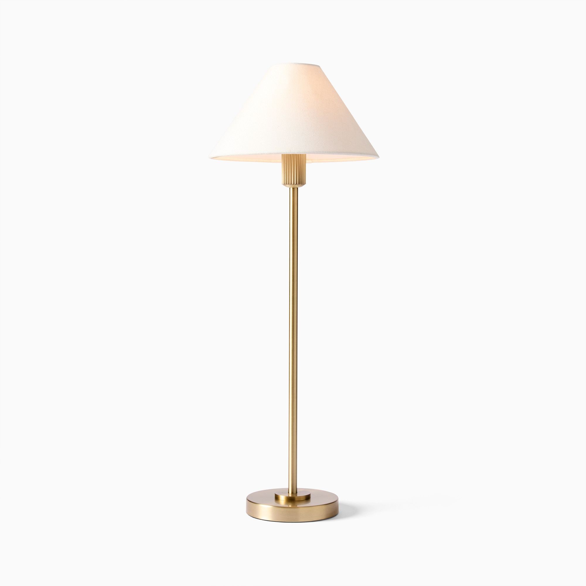 Diora Table & Floor Lamps - Linen Shade Modern Linear Style Sophisticated Accent T039