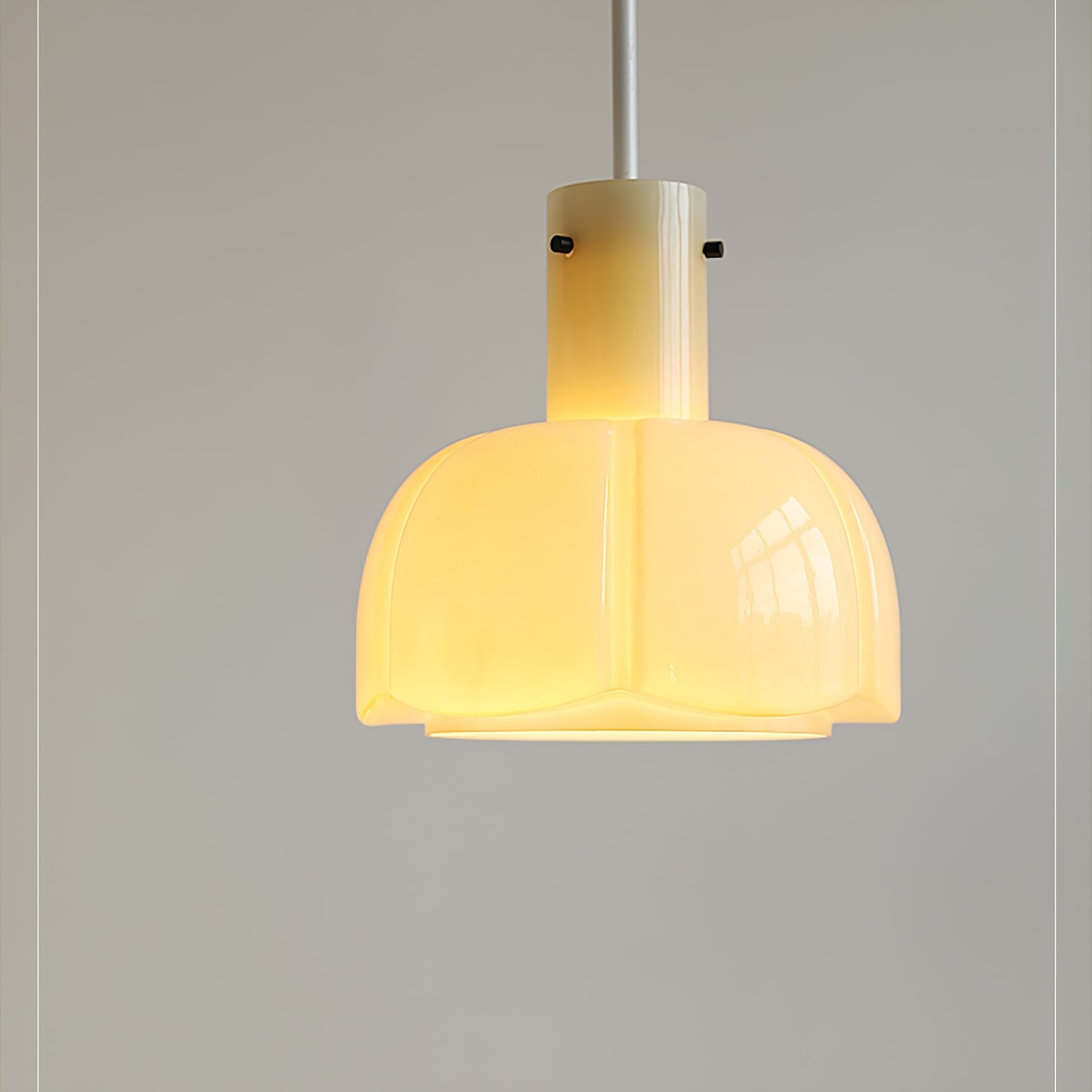French Pastoral Style Petal Glass Pendant Light M123