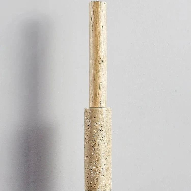 Cream Travertine Long Tube Pendant Light D932
