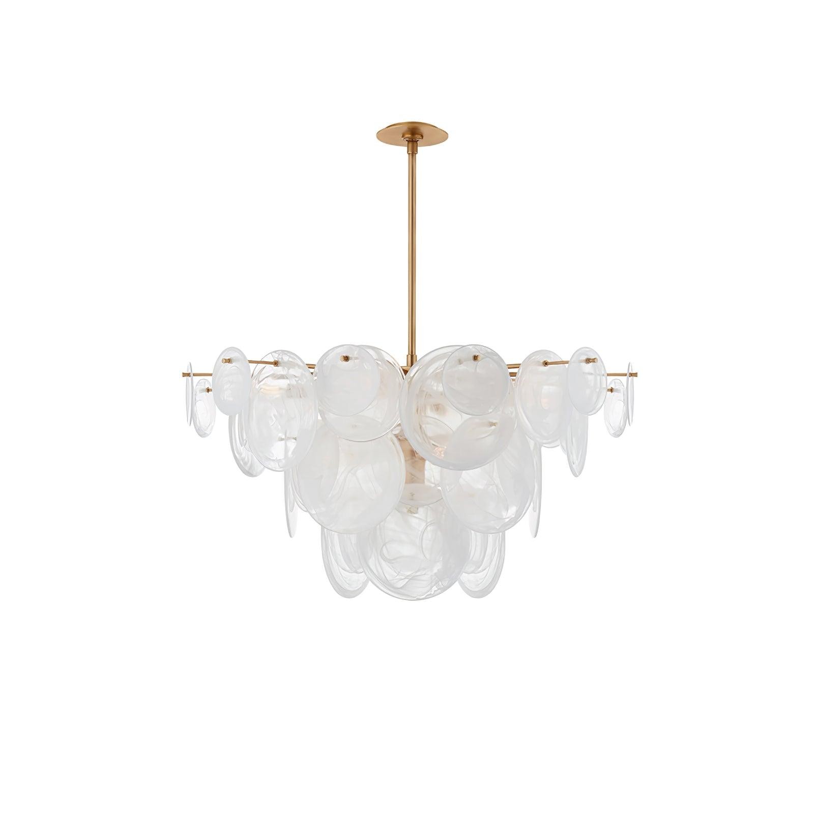 Brass Discs Cascading Chandelier M573