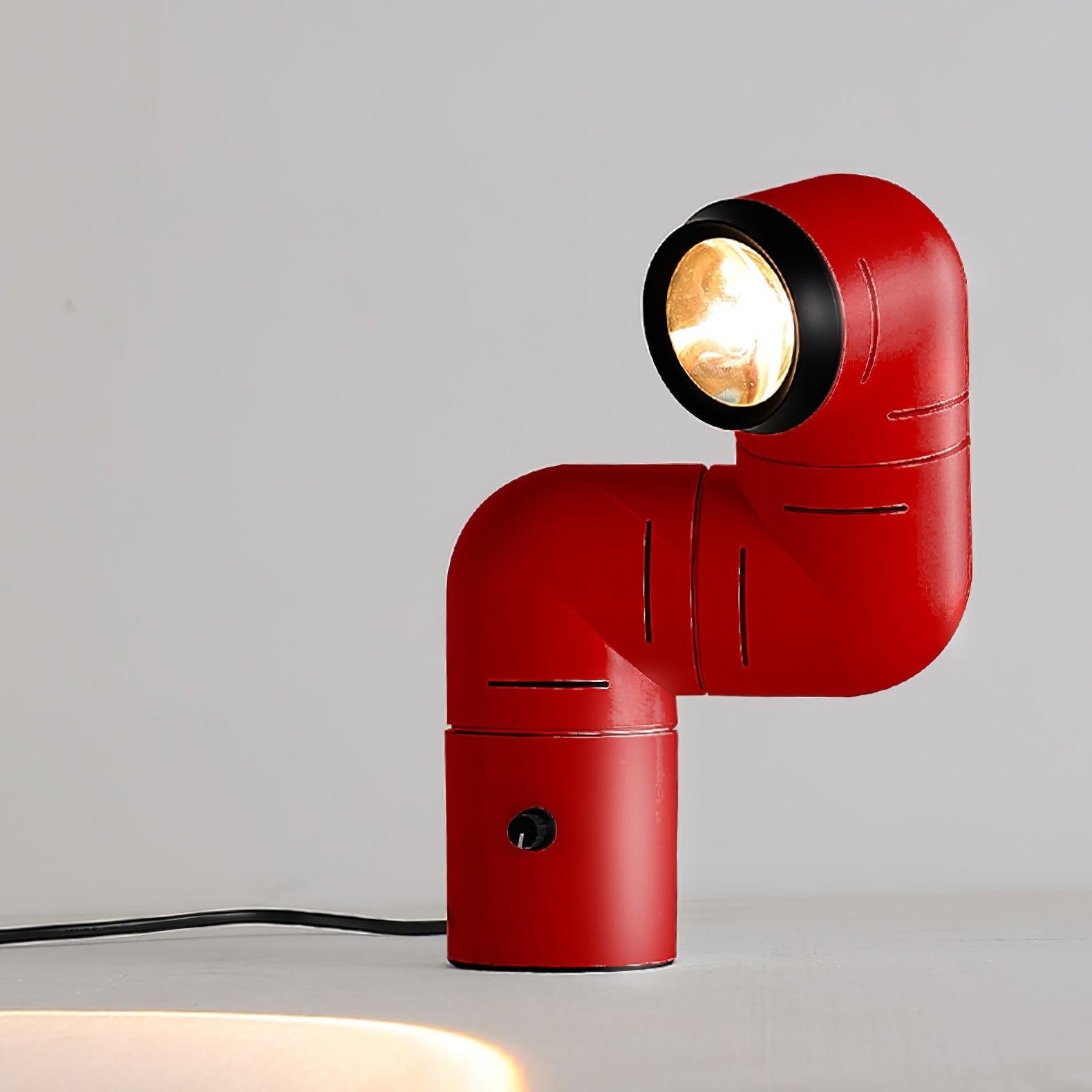 Red Tubular Table Lamp Suitable For Bedroom M20