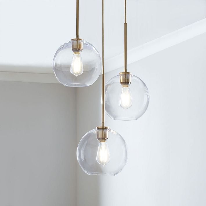Selvion Minimalist Crystal Chandelier - Handcrafted Glass Sculptural Lighting Fixture T150