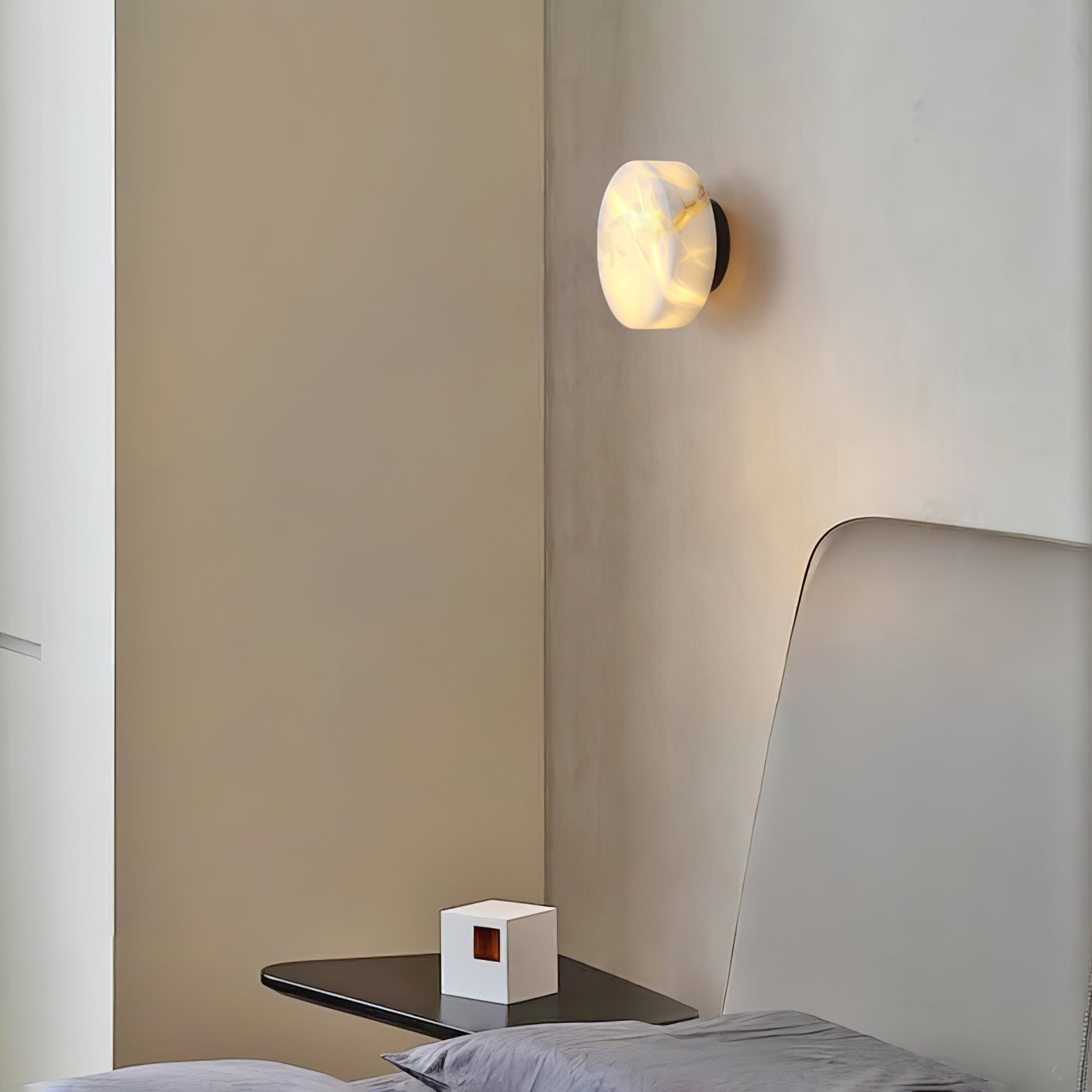 Cylindrical Alabaster Wall Light D399