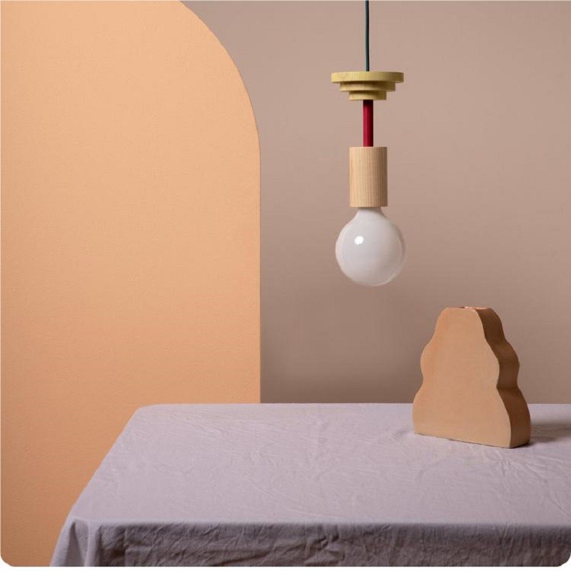 Creative Color Block Wooden Pendant Light S166