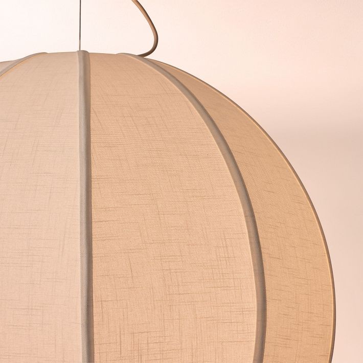 Alvian Pendant Light - Linen Shade with Adjustable Height for Cozy Dining T216