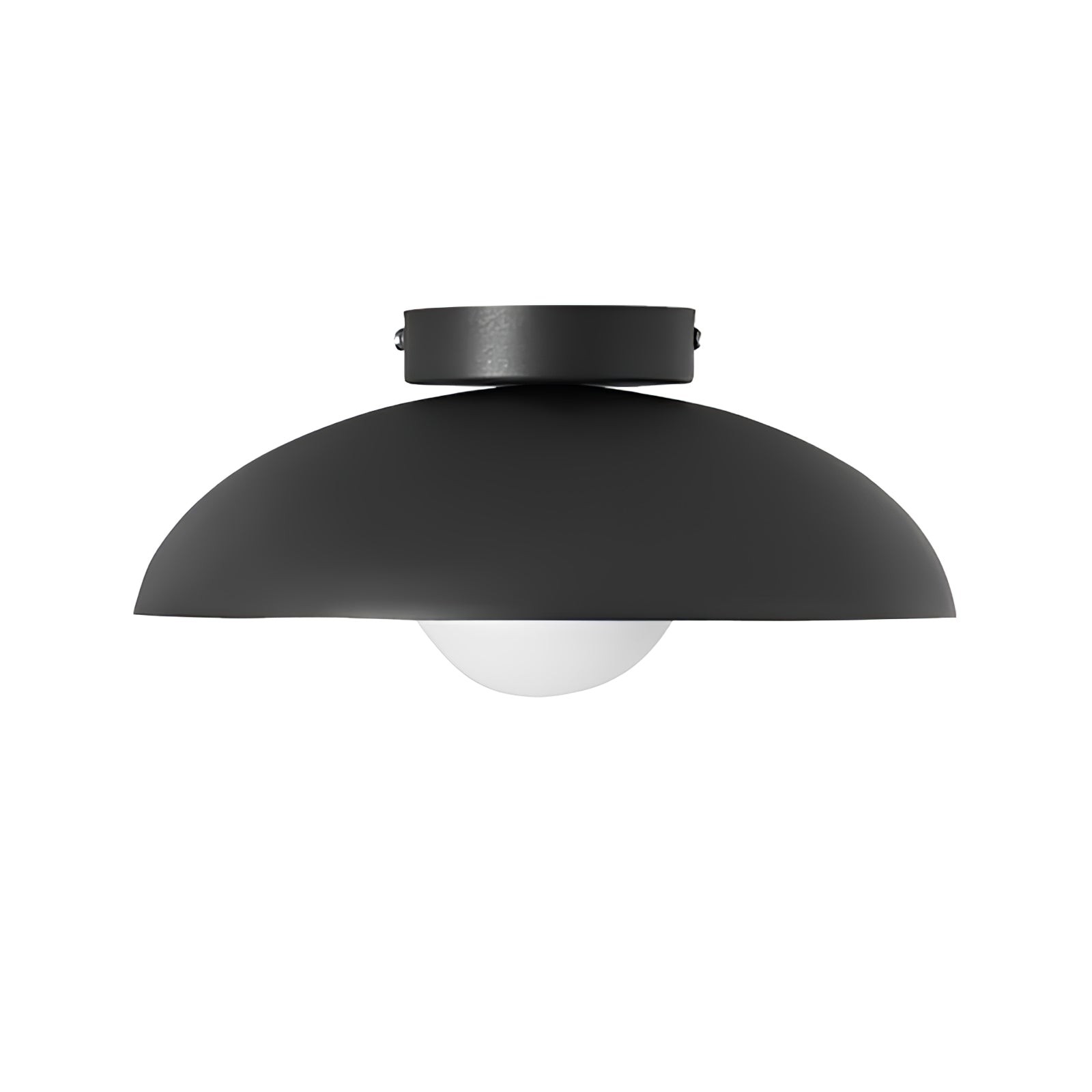 Matte Black Glass Dome Ceiling Lamp M553