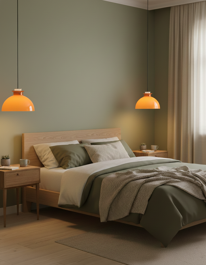 Lampy wiszące Glebe stosowane jako oświetlenie nocne